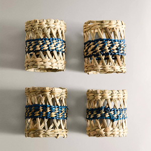 Handwoven Seagrass Napkin Ring Woven Rattan Holder Eco Friendly Rustic <b>Table</b> Napkin Ring For Dining Tableware And Home Decor - Product Image 2