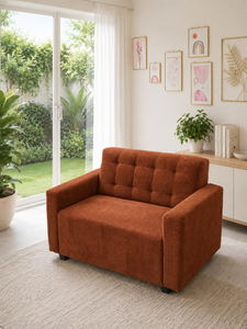 Sofá Moderno Emerald Tokyo Terracota con Respaldo Acolchado, Tela Ecológica Personalizada, para Apartamentos, Hoteles, Almacenes, Hospitales, Villas - Product Image 5