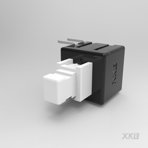 Interrupteur à bouton-poussoir à angle droit XKB Connection XKB5858-Z-E, à verrouillage, 100 mA, 30 V, 2,5 N, bouton carré blanc, ROHS - Product Image 3