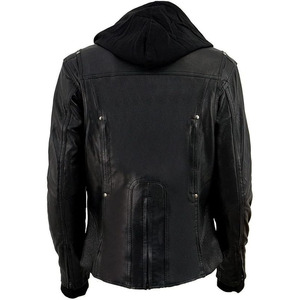 Chaqueta de Motociclista Casual de Cuero Negro Premium para Mujer SAMROZ SPORTS - Product Image 2