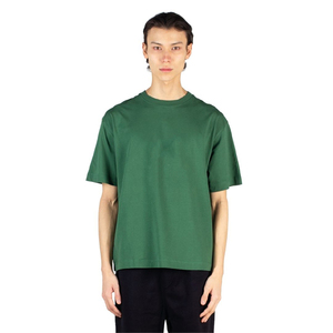 เสื้อยืดลำลองผู้ชายทรงปกติ สีเขียว ผ้าฝ้ายเจอร์ซีย์ คอกลม แขนสั้น พิมพ์ลายตัวอักษรวินเทจ โลโก้หลัก - Product Image 3