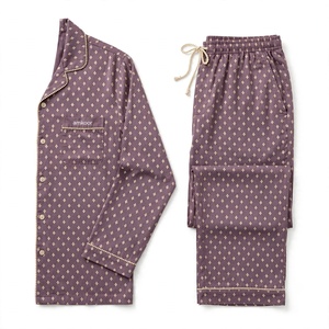 Ensemble de pyjama classique léger à manches longues pour homme Amkoor, 100% coton, uni, doux, décontracté, vêtements de nuit, vêtements d'été, lavable en machine - Product Image 3