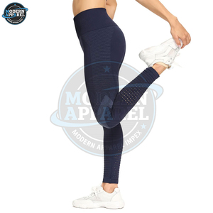 Nuevos leggings deportivos de malla con diseño fruncido, tallas grandes, cintura alta, efecto levantacola, sin costuras, para mujer, con efecto push-up. - Product Image 2