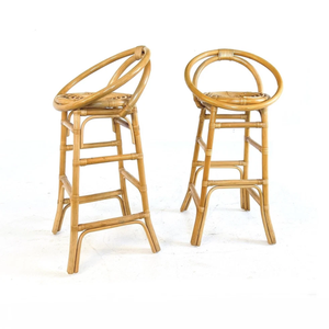 Chaises hautes en rotin naturel vintage à prix avantageux pour comptoir, bar, restaurant, café, en provenance du Vietnam. - Product Image 3