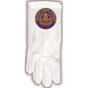 Masonic Soft Leather Gauntlet <b>Gloves</b> <b>Silver</b> Pewter Grey Breathable Four Seasons Outdoor Wrist-Length Parade Needle Detection - Product Image 4