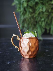 Ensemble de tasses en cuivre martelé, tasses à boissons réutilisables, tasses à cocktails, collection premium durable - Product Image 5