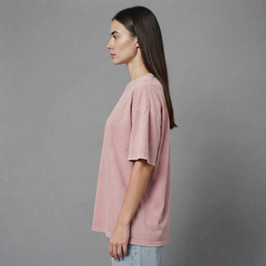 Camiseta Extra Grande con Logotipo Personalizado para Mujer, 100% Algodón, Corte Regular, Manga Corta, Cuello Redondo, Lavada, Transpirable, de Secado Rápido, Estilo Urbano para Verano - Product Image 2
