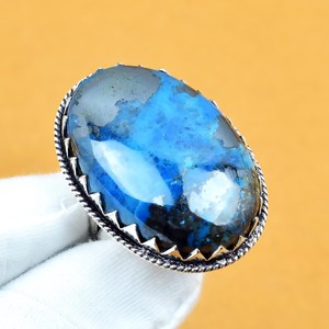 Anillo de Corazón con Piedra Preciosa Pietersite, Plata de Ley 925, Joyería Bohemia Hecha a Mano, Anillo para Mujer, Venta al Por Mayor - Product Image 1