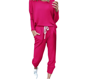 Premium Quality Two Piece Designer Women's Oversized Track Suit Casual Winter Streetwear <b>Hoodie</b> Sweatpants Plus Size - Product Image 3