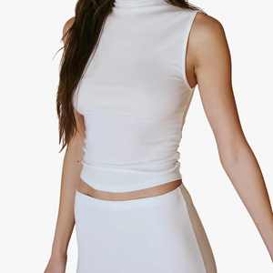 Best Sale Women's <b>White</b> 2Piece <b>Set</b> Sleeveless Crop Top With Long Maxi Minimalist Spring Summer Outfit Beach Women Maxi Skirt <b>Set</b> - Product Image 4