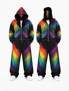 Survêtements d'été légers pour hommes en coton 100 % écologique, lavage à l'acide, séchage rapide, personnalisables avec logo et image, vente en gros - Product Image 3