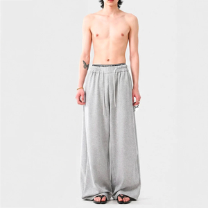 <b>Men's</b> Wide Leg Sweatpants Custom Polyester Cotton Oversized <b>Joggers</b> <b>Loose</b> Fit Casual <b>Joggers</b> For <b>Men</b> Apparel OEM Wholesale - Product Image 4