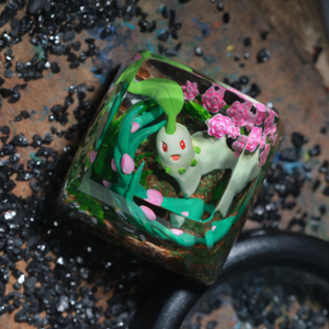 คีย์แคปช่างฝีมือแห่งป่าลึกลับ, คีย์แคปแบบกำหนดเอง, คีย์แคปอนิเมะน่ารัก, คีย์แคปสีเขียว, ชุดคีย์แคป, คีย์แคปไม้ - Product Image 3