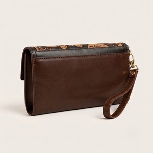 Nueva Cartera de Cuero Genuino Premium Hecha a Mano con Grabados, Bolso de Mano de Cuero Tallado Estilo Western para Mujer, Bolso de Fiesta Vaquero para Noche - Product Image 2