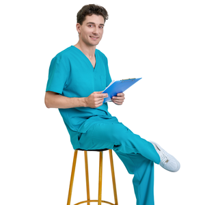 Uniformes médicos de lona de rayón/poliéster/spandex de VN SUPPLIERS, los más cómodos, tipo mono para salón de belleza, vestidos/faldas para mujer. - Product Image 1