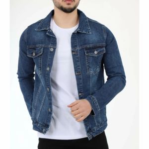 Veste en jean vintage pour homme de qualité supérieure, coupe classique, 100% coton, impression de logo personnalisée, veste en denim noire courte pour homme - Product Image 6