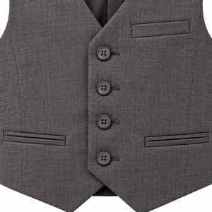 Conjunto de Uniforme Escolar Gris para Niños, Camisa Blanca, Chaleco, Pantalones, Corbata, Ropa Formal Escolar para Estudiantes, Conjunto de Ropa al por Mayor - Product Image 4