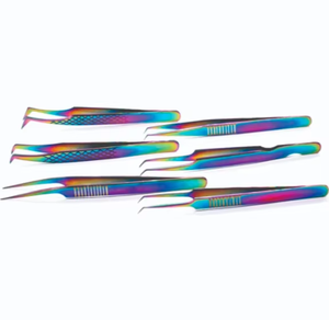 Manufacturer's High Quality 6-Piece Beauty Tools Kit Custom Color <b>Eyelash</b> Eyebrow Tweezers Stainless Steel <b>Reusable</b> Lightweight - Product Image 4