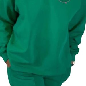 Sweat à capuche vert Ivy pour femme, pull décontracté avec détails brodés, sweat-shirt doux, vêtements de streetwear tendance - Product Image 4