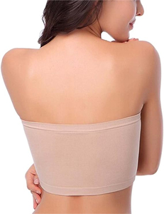 Bralette Bandeau sin Costuras para Mujer, Top Tubo Elástico Acolchado con Efecto Push-up, Transpirable, para Verano, con Logotipo en la Copa - Product Image 4