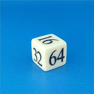 Premium Black Doubling Cube for <b>Backgammon</b> <b>Set</b> Heavy Duty Replacement Game Die Engraved Large Numbers Professional Doubling Cube - Product Image 3