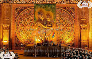Floral Carved Frp <b>Frame</b> for Wedding Stage Low Budget Wedding Stage <b>Backdrop</b> <b>Frame</b> Indian Wedding Reception Stage <b>Backdrop</b> <b>Frame</b> - Product Image 5