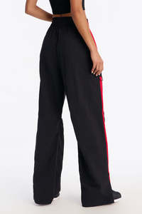OEM Unisex Wide Leg Side Stripe Cargo Track Pants Casual Streetwear <b>Drawstring</b> <b>Trousers</b> OEM Private Label men's pants - Product Image 4