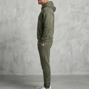 <b>Top</b> Quality Heavyweight Solid Color Pullover Hoodie & Sweatpants Set Custom Embroidery Logo Winter Wear <b>Sweat</b> suit For <b>Men</b> - Product Image 2