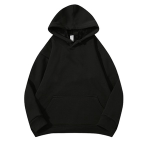 Sweat-shirts à capuche pour hommes en coton épais 430 g/m², vierges, unis, coupe oversize, avec logo personnalisé, pour la gym - Product Image 6