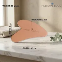 Outil de massage Gua Sha en Kansa de qualité supérieure, style médiéval, pour le visage, anti-âge et renouvellement cutané, Inde