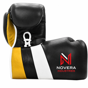 Gants de boxe professionnels en cuir véritable de haute qualité, à lacets, imperméables, à séchage rapide, anti-humidité, à doigts entiers, pour arts martiaux - Product Image 2