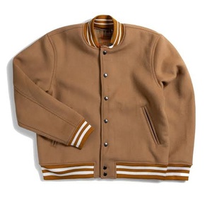 Unisex High Quality Customized VARSITY <b>Jacket</b> Slim Vintage Style Stand Collar <b>Canvas</b> Embroidered Customized Logo for Winter - Product Image 2