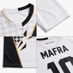 เสื้อฟุตบอลซับลิเมชั่นแบบสั่งทำสำหรับผู้ชาย ผ้าโพลีเอสเตอร์ตาข่าย 100% ทรงเข้ารูป สำหรับฝึกซ้อม ผลิตโดยผู้ผลิต OEM - Product Image 4