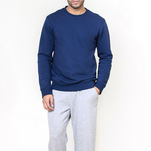 Sweat-shirt classique pour homme, tendance et de qualité supérieure, 100 % coton molletonné, col rond, fermeture à cordon, poches latérales, couleur unie, décontracté, long - Product Image 2