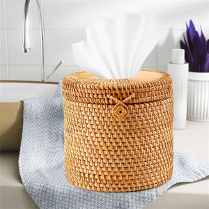 Eco Friendly Rectangle Seagrass <b>Storage</b> <b>Box</b> Lid Handmade Woven Organizer Handle Loop Button Closure for Multi-Purpose <b>Storage</b> - Product Image 6