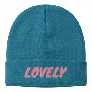 OEM ODM Custom Silk Screen Printed Breathable <b>Waterproof</b> Unisex Winter Knit <b>Beanie</b> Folded Cuff Acrylic Warm Hat for Promotional - Product Image 1
