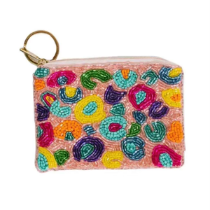 Monedero de playa bordado, bolsa de maquillaje hecha a mano, estilo bohemio, con cremallera, mini organizador de cosméticos - Product Image 1