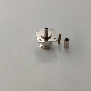 Conector RF Hembra N con Brida Cuadrada de 25.4mm, Montaje de 4 Orificios, Impermeable, 50 Ohmios, para Cable Coaxial RG142 RG58, Puerto de Antena - Product Image 3