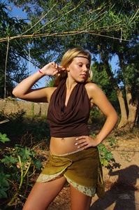 เสื้อฮู้ดครอปพิมพ์ลาย Pixie Fairy สุดน่ารัก พร้อมฮู้ดแบบคลุมศีรษะ เหมาะสำหรับงานเทศกาลแฟนตาซี ชุดสไตล์ Fairycore เสื้อผ้าสไตล์โบฮีเมียนและเอลฟ์ - Product Image 4