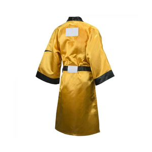 Custom Design Logo Red Satin <b>Hooded</b> Boxing <b>Robe</b> Trim High Quality Polyester Breathable Eco-Friendly Soft Martial Arts MMA - Product Image 3