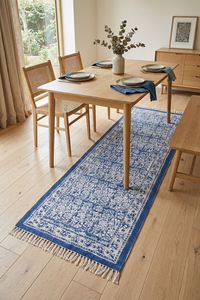 Boho Indian Textile <b>Rug</b> Handmade Eco Friendly Anti-Slip Thin Cotton Floor Covering Bedroom Living Room Geometric Pattern <b>Rug</b> - Product Image 6