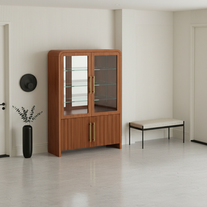 Display Cabinet Solid Wood Modern Coffee <b>Table</b> for Living Room Living Room Furniture <b>Table</b> Indoor Home Furniture Wood Furniture - Product Image 2