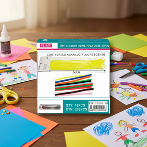 Detergente per tubi Iln 30 cm giallo fluorescente 20 pezzi per lavori artigianali - Product Image 2