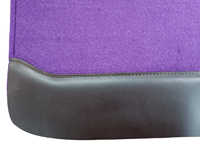 Tapis de Selle en Cuir Véritable Indien Marron Foncé de 18 mm d'Épaisseur, Personnalisable OEM/ODM, avec Contour en Feutre Écologique et Durable pour la Protection du Cheval