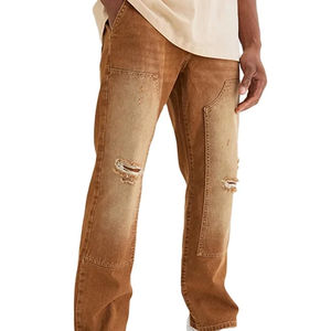 Fabricación de Ropa: Pantalones Vaqueros para Hombre con Lavado Ácido y Efecto Desgastado, 100% Algodón, Logotipo Personalizado con Bordado e Impresión, Precio Bajo - Product Image 2