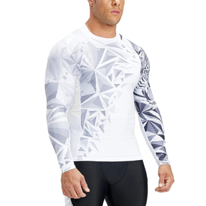 Nouveau style T-shirt Rash Guard MMA à manches longues pour hommes, protection UV, impression personnalisée, vente en gros - Product Image 4