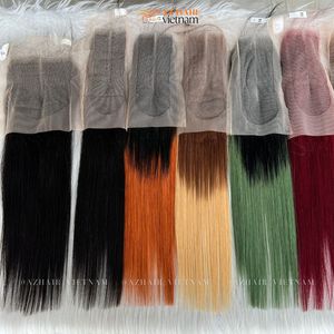 Personnaliser gratuitement la couleur pour la fermeture et la frontale pour faire des perruques cheveux humains sans colle vrais cheveux humains vietnamiens adaptés à la fabrication de perruques - Product Image 1