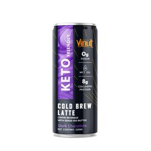 Boisson au café froid KETO 320 ml, 0 g de sucre, fabricant de boissons en marque blanche OEM ODM - Product Image 1