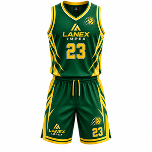 Tenues de basketball personnalisées haut de gamme OEM pour hommes et jeunes – Maillots sans manches et shorts assortis en tissu respirant pour équipes sportives - Product Image 1