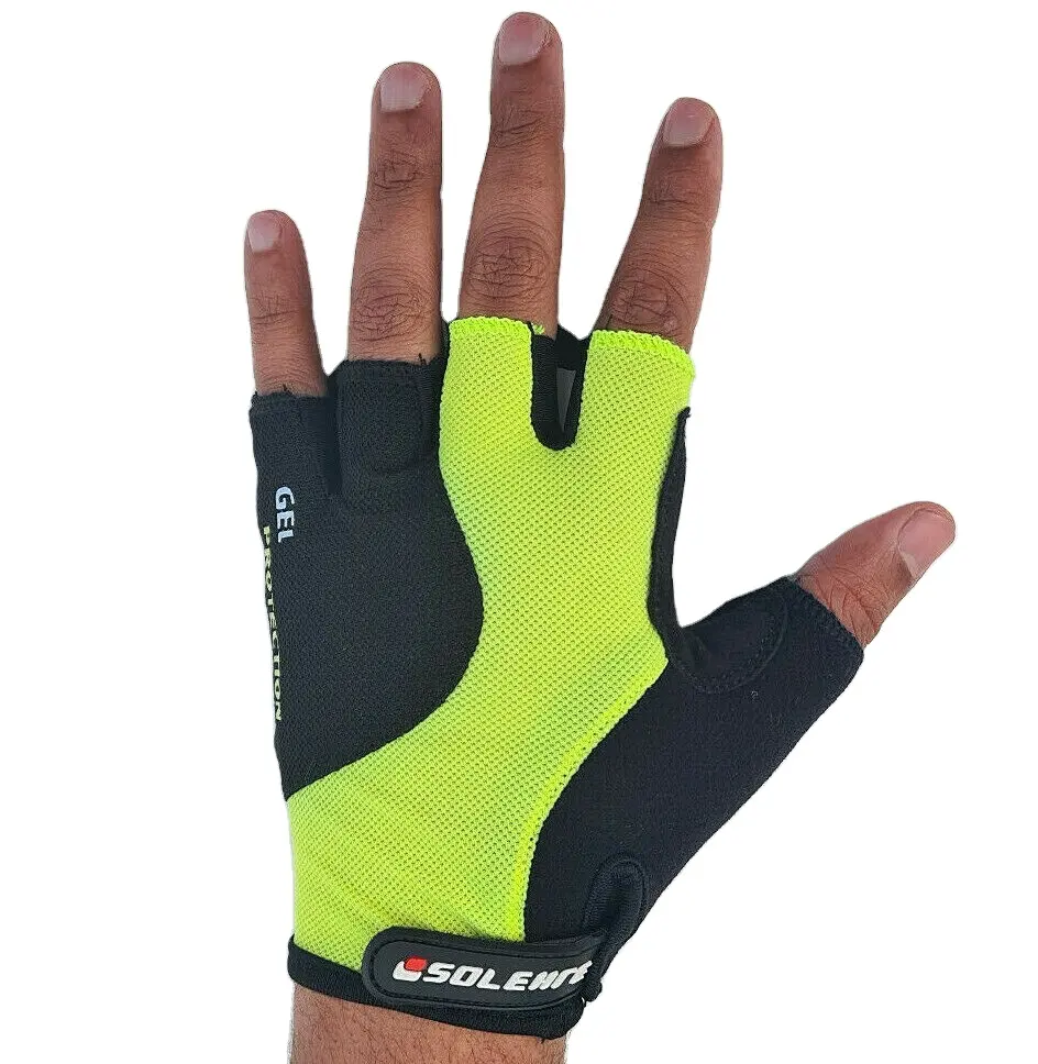Custom Half Finger Cycling Gloves Bike Gel Padded Performance Cycle Gloves